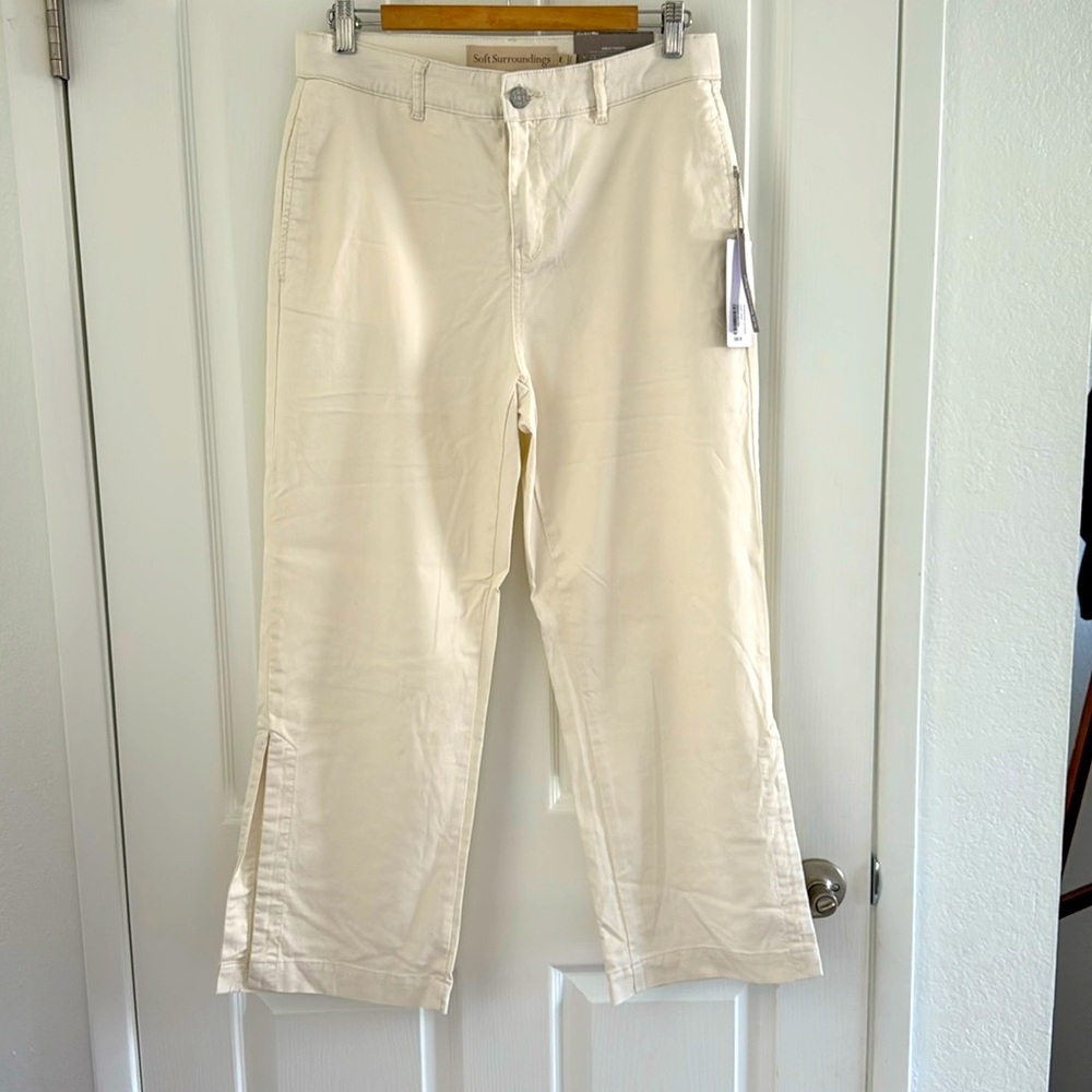 Soft Surroundings fly front wide leg